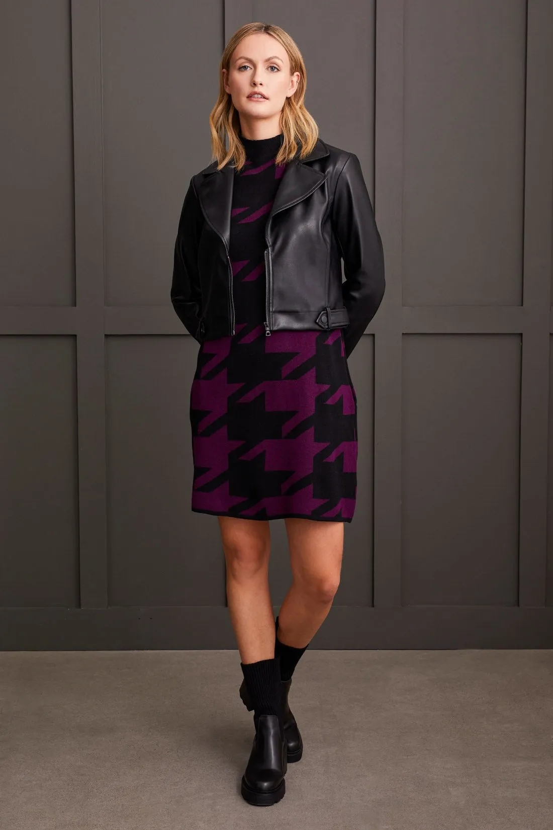 Faux Leather Biker Jacket-Black sold by Tribal