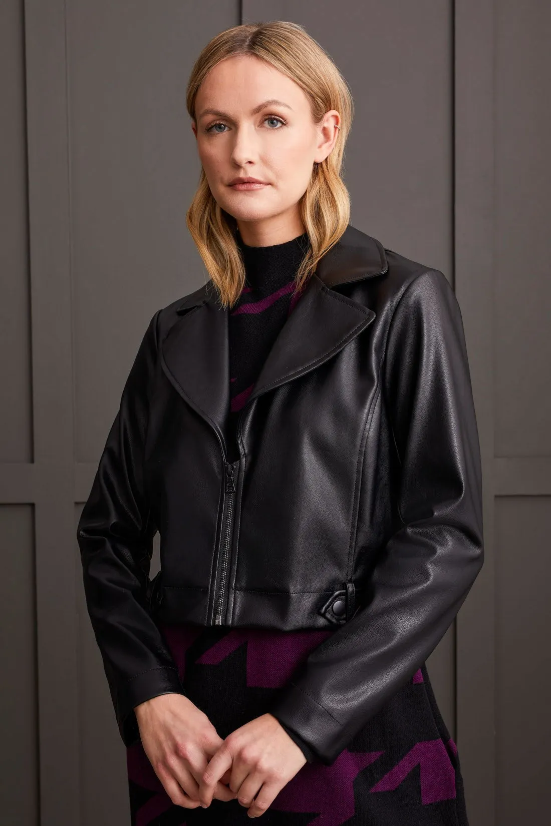 Faux Leather Biker Jacket-Black sold by Tribal product image thumbnail 2