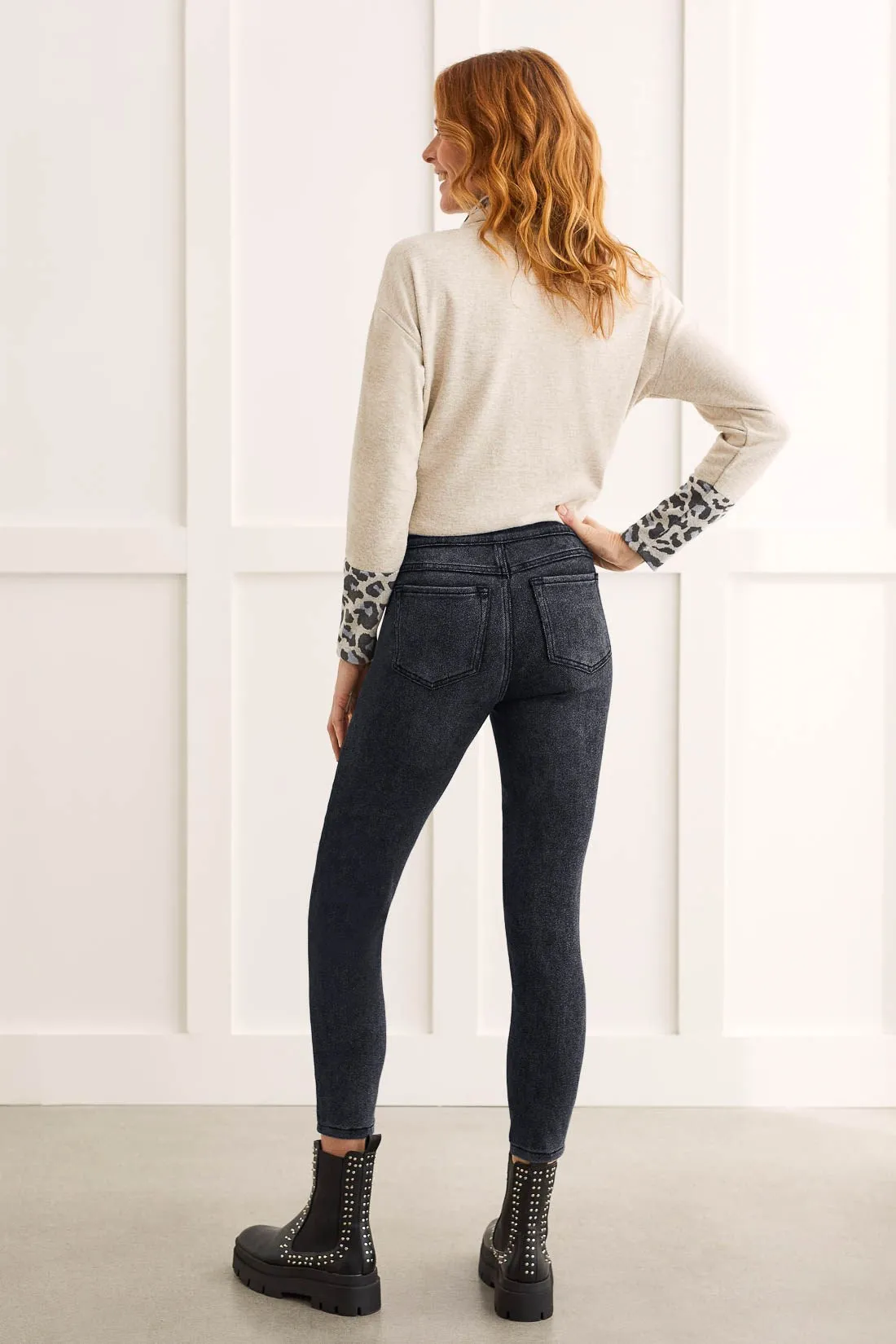 Audrey Pull-On Ankle Legging-Jetblack sold by Tribal product image thumbnail 3
