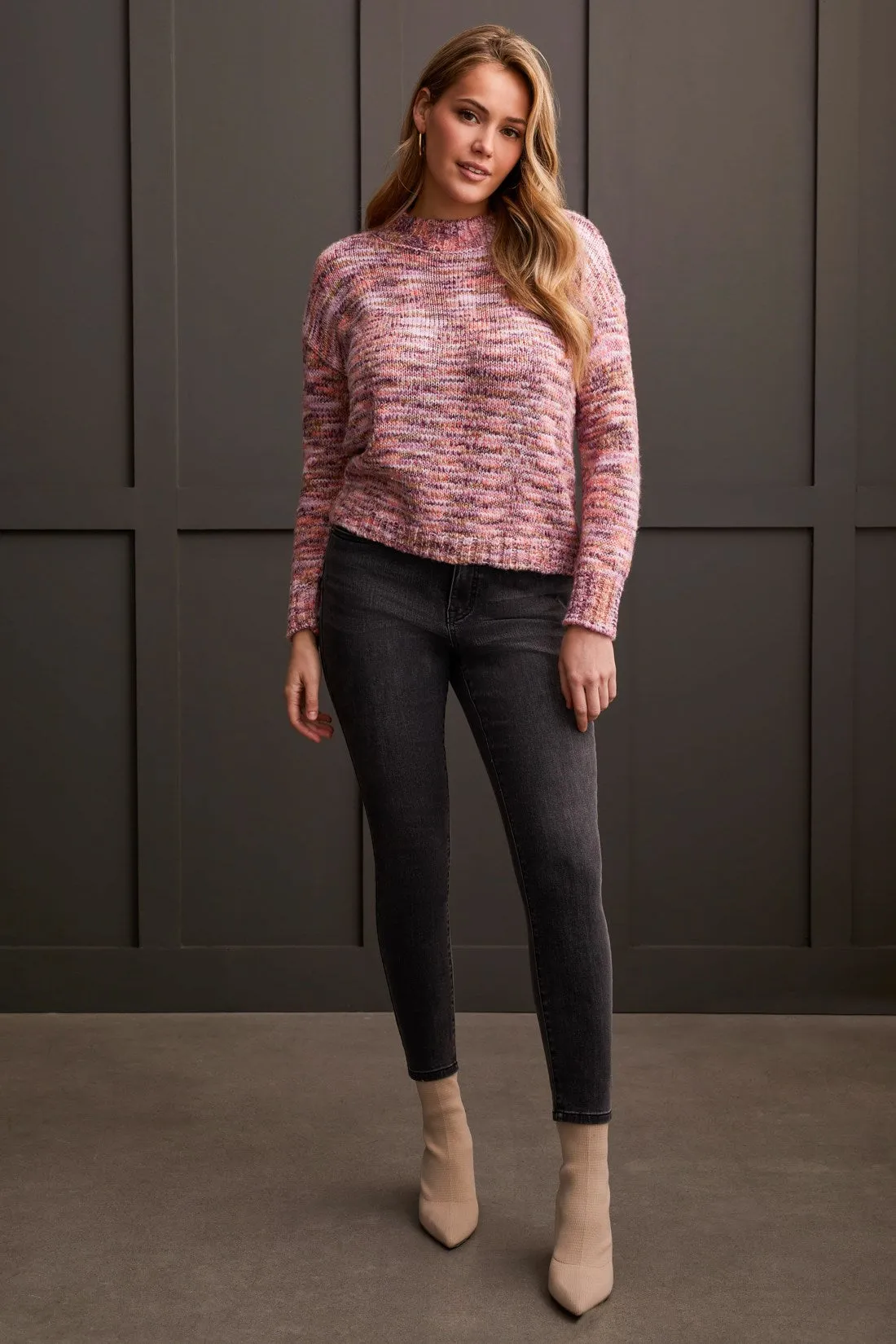 Space Dye Mock Neck Sweater-Azalea sold by Tribal product image thumbnail 2