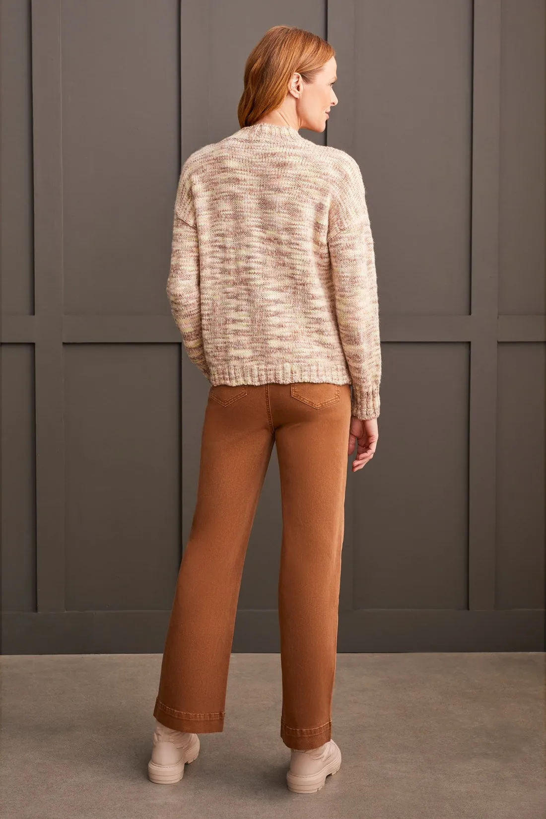 SPACE DYE MOCK NECK SWEATER-Frostgrey sold by Tribal product image thumbnail 4