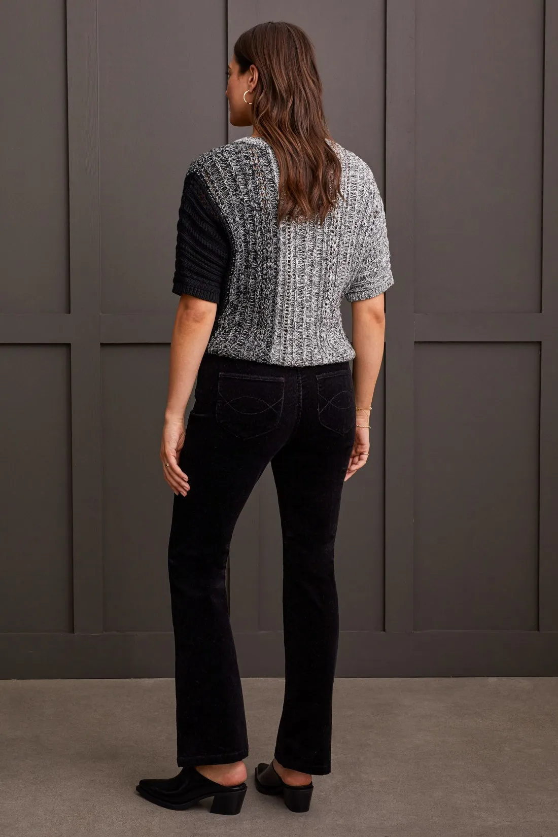 STRETCH CORDUROY PULL-ON 5 POCKET PANTS-Black sold by Tribal product image thumbnail 4