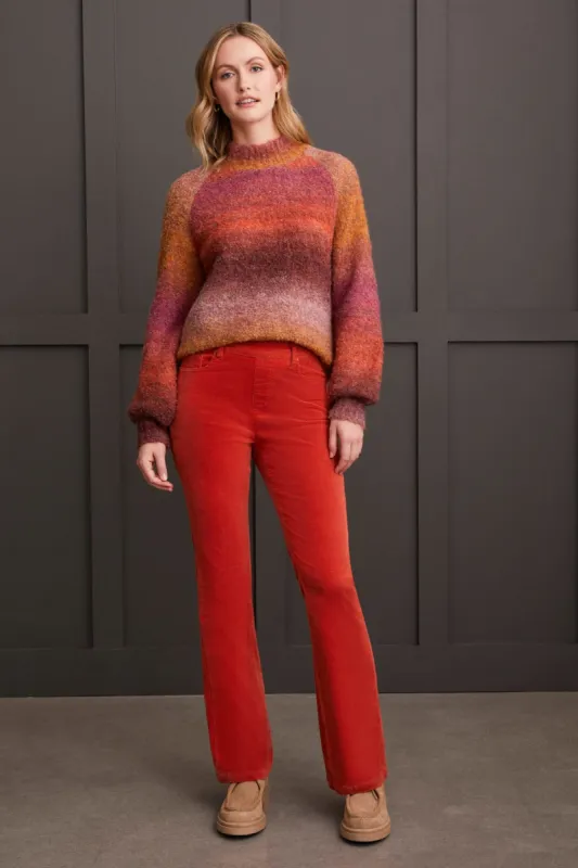 STRETCH CORDUROY PULL-ON 5 POCKET PANTS-Auburn sold by Tribal