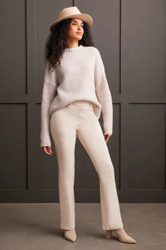 STRETCH CORDUROY PULL-ON 5 POCKET PANTS-Moonstone sold by Tribal