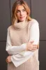 Plaited Cowl Neck Sweater-Tan sold by Tribal