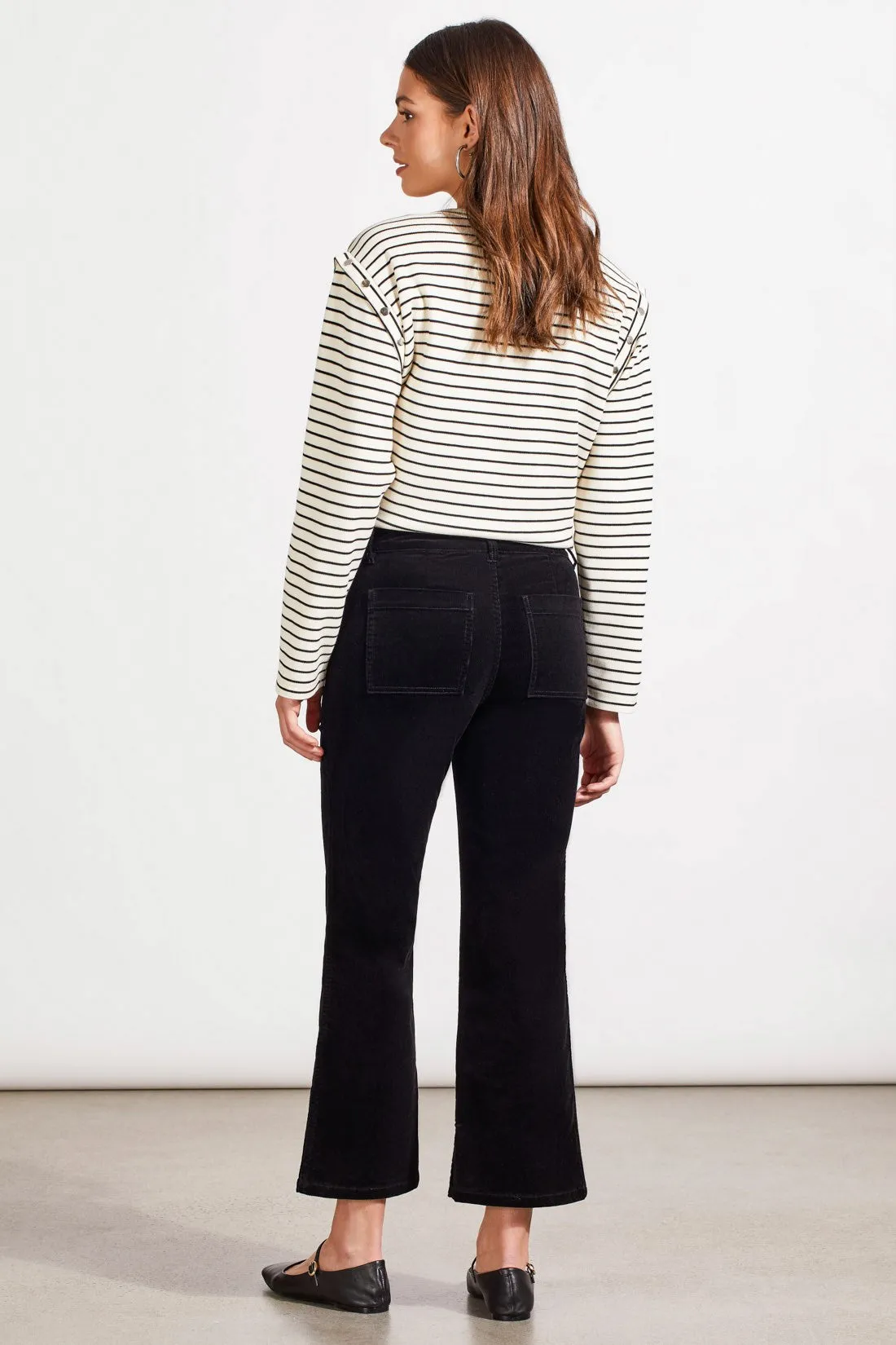 STRETCH CORDUROY STRAIGHT LEG PANTS-Black sold by Tribal product image thumbnail 4