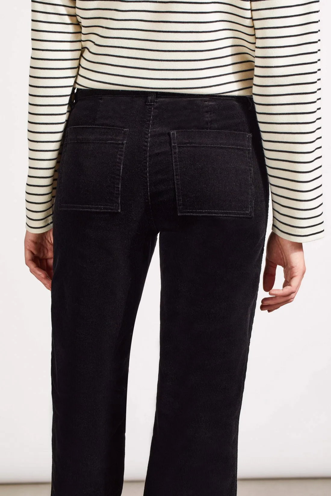 STRETCH CORDUROY STRAIGHT LEG PANTS-Black sold by Tribal product image thumbnail 3