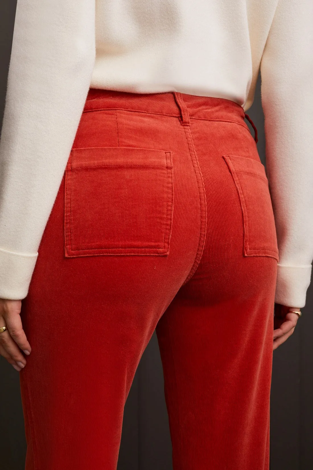 STRETCH CORDUROY STRAIGHT LEG PANTS-Auburn sold by Tribal product image thumbnail 3