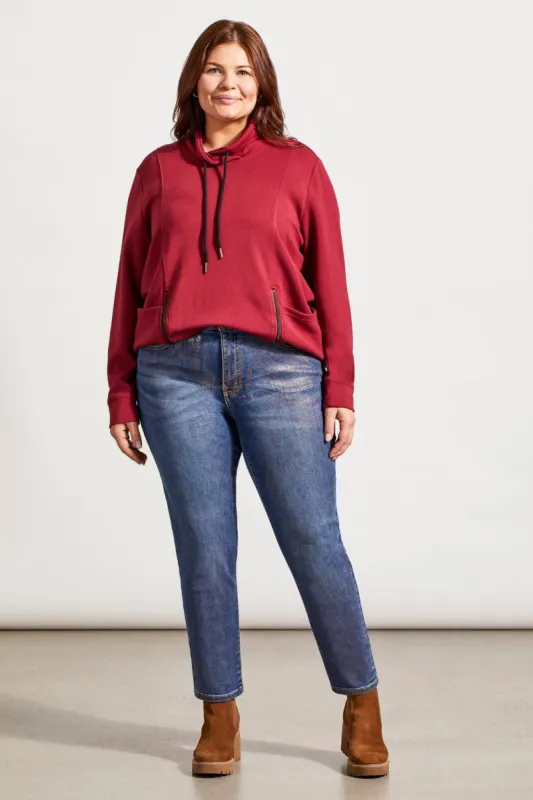 Sophia Curvy Ankle Pants With Rose Gold Foiling-Rose Gold made by Tribal