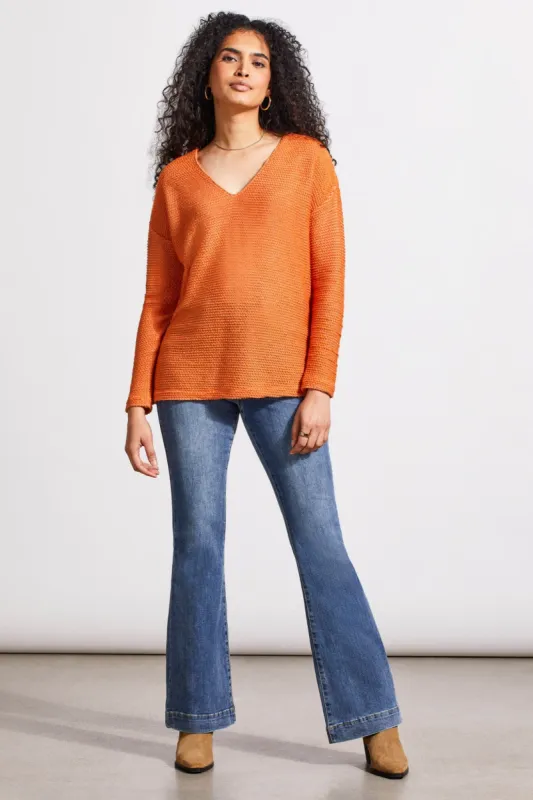 V-Neck Tunic With Side Slits-Burntorange sold by Tribal