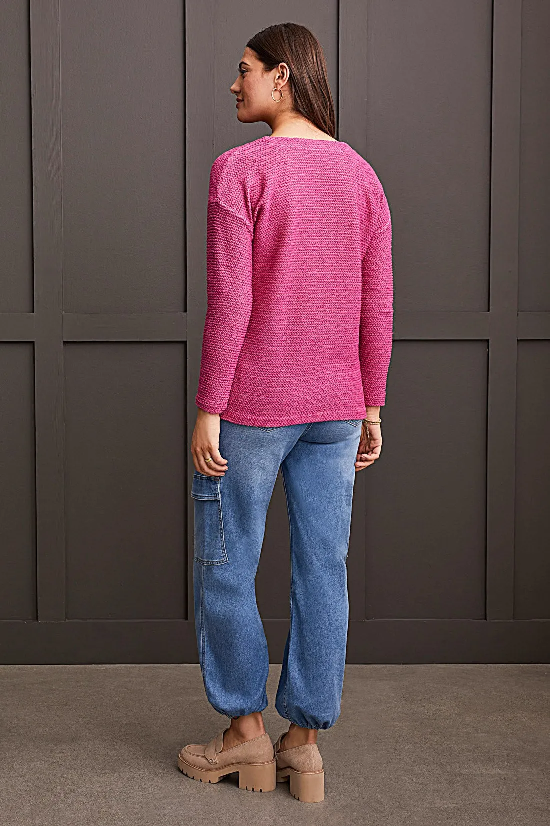 V-Neck Tunic With Side Slits-Magenta Haze sold by Tribal product image thumbnail 4