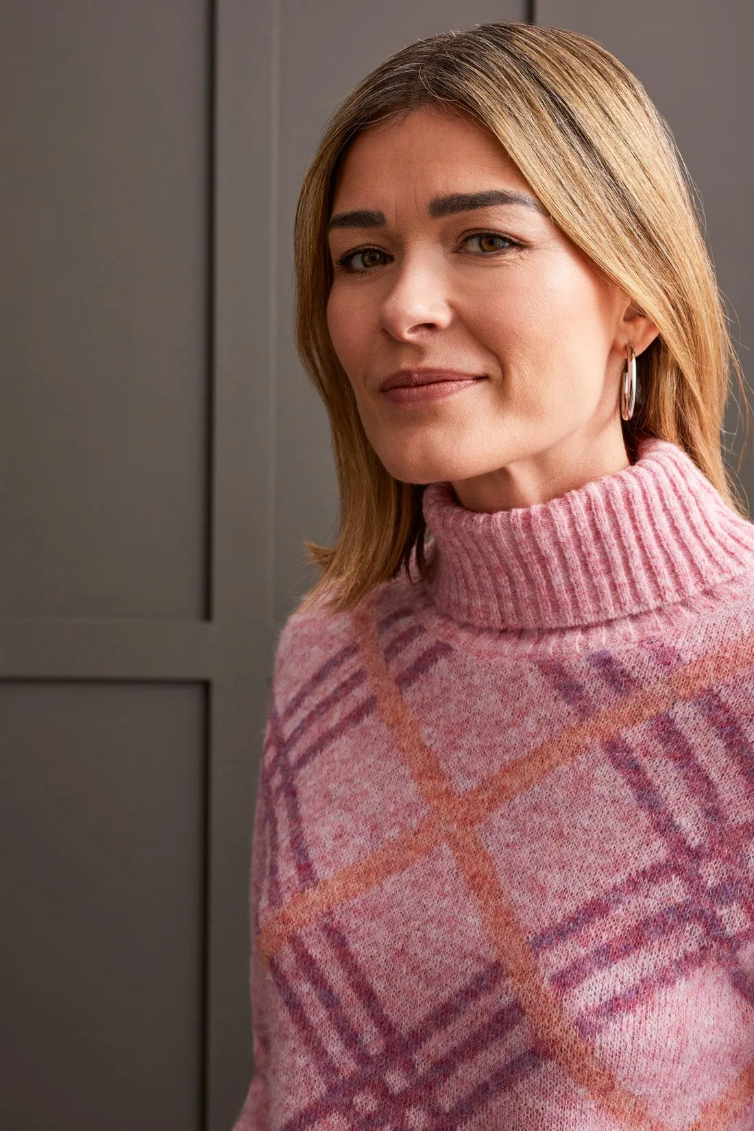 Turtleneck Intarsia Sweater-Pink Lady sold by Tribal product image thumbnail 3