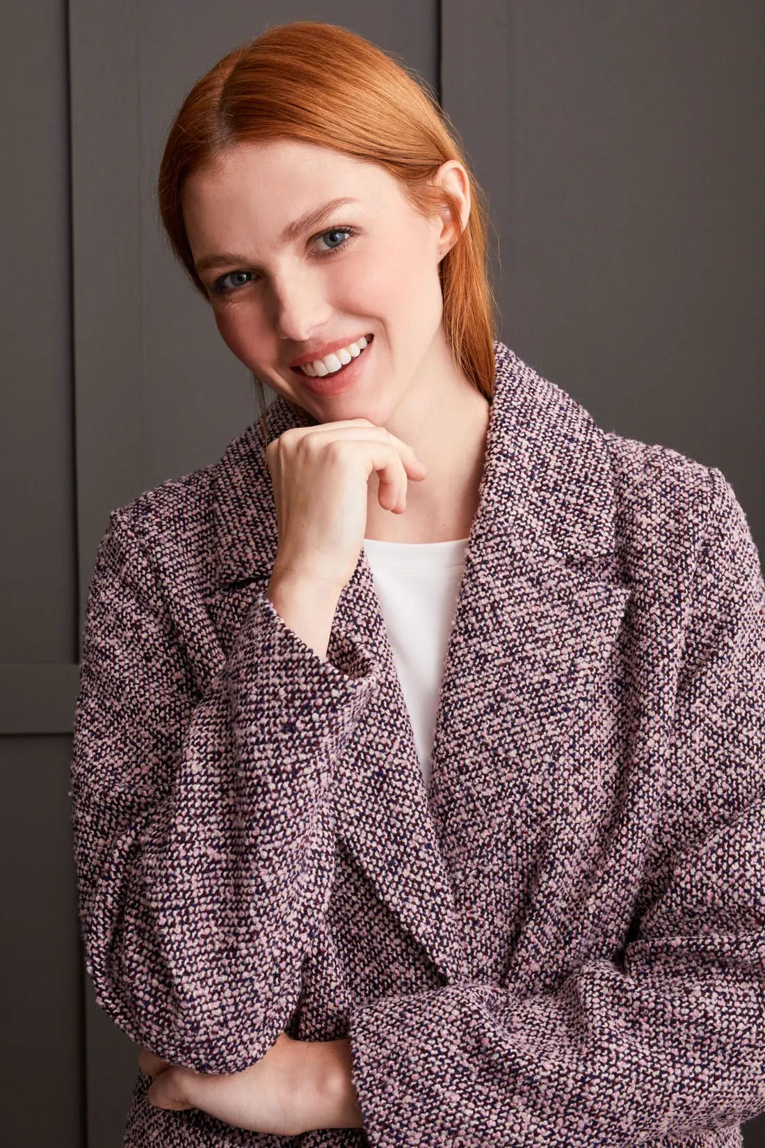 BouclÉ Button Front Coat-Pink Lady sold by Tribal product image thumbnail 3