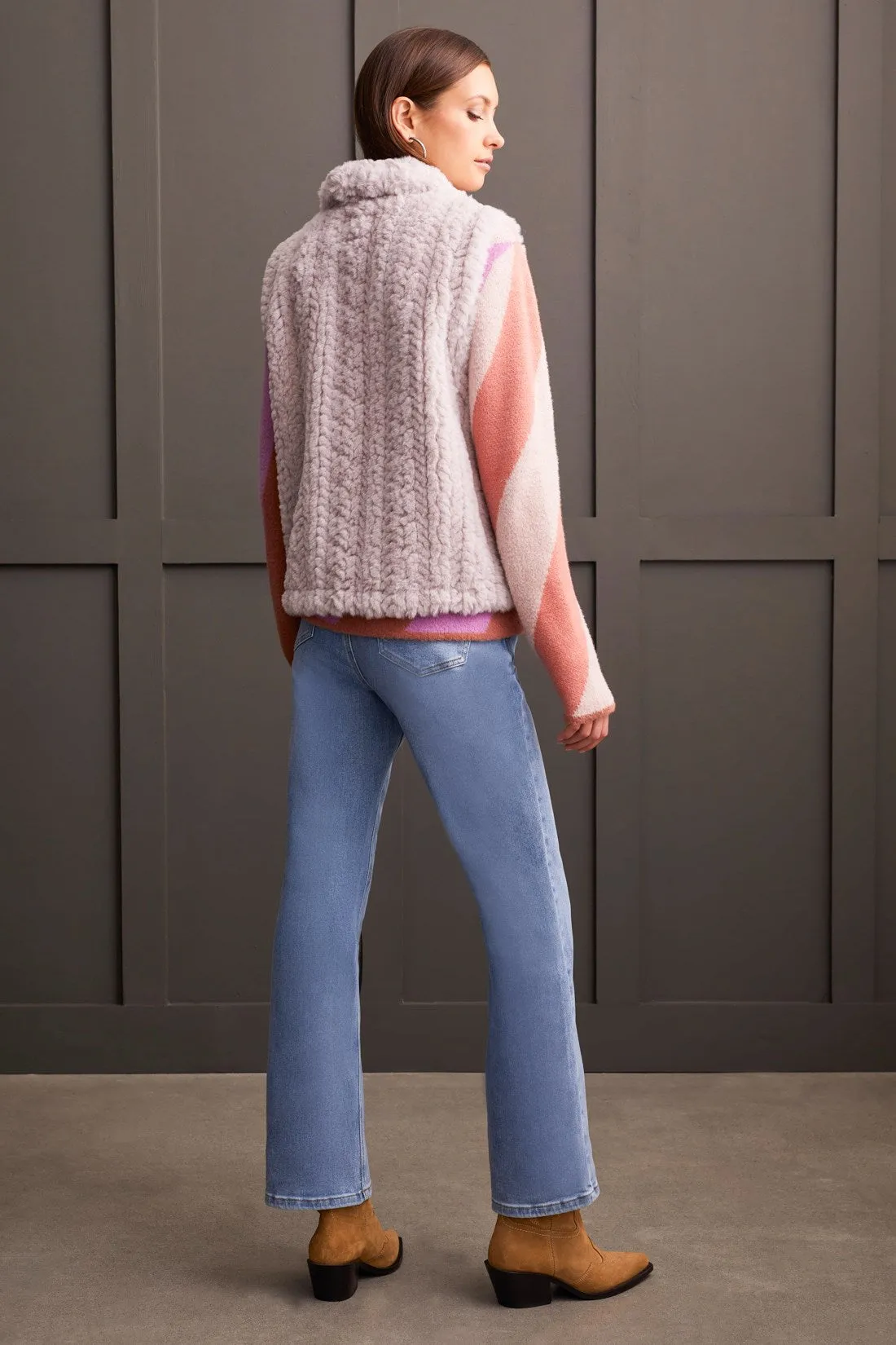 Faux Fur Sleeveless Vest-Fair Orchid sold by Tribal product image thumbnail 4