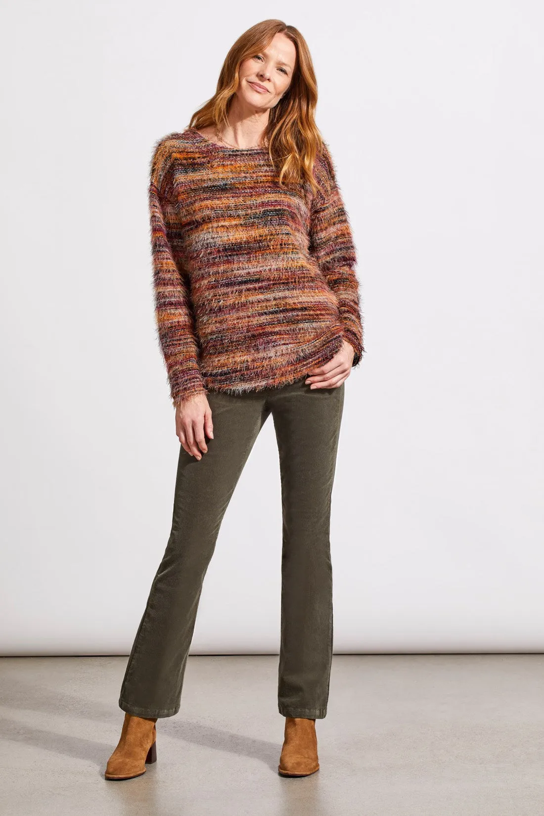 SOFT LUXE EYELASH SWEATER-Bordeaux sold by Tribal