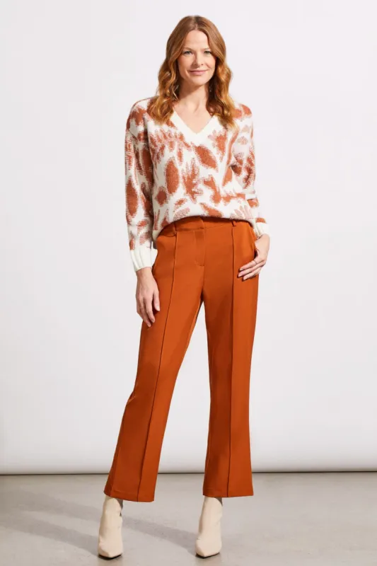 Eyelash Leaf Print Jacquard Sweater-Dkdesert sold by Tribal