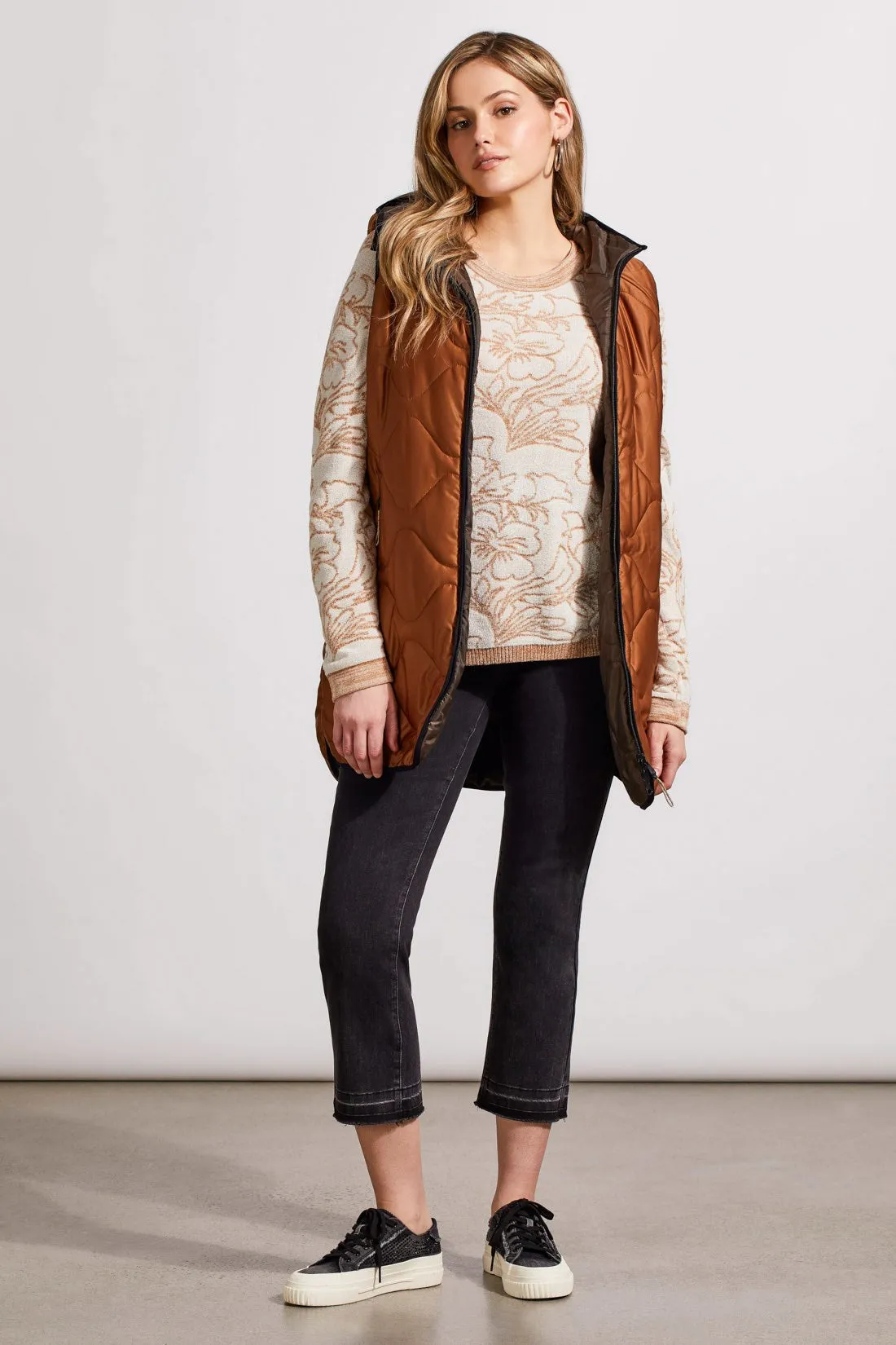 Jacquard Long Sleeve Scoop Neck Sweater-Cream sold by Tribal product image thumbnail 4