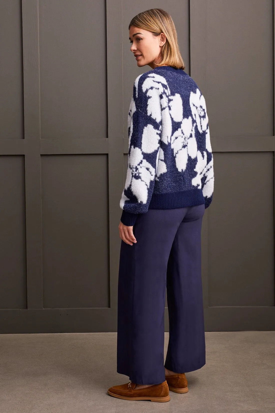 Eyelash Yarn Crew Neck Sweater-Sapphire sold by Tribal product image thumbnail 4