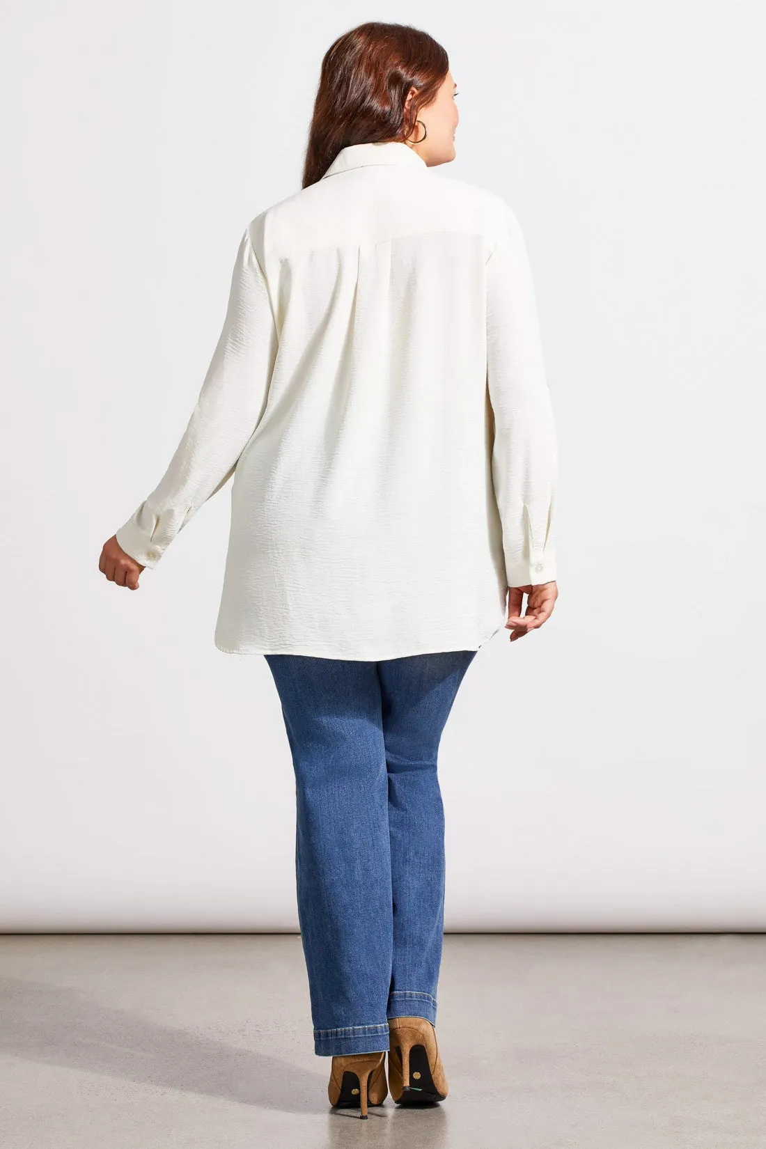 Roll-Up Sleeve Tunic Shirt-Cream sold by Tribal product image thumbnail 3