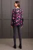 EMBROIDERED BUTTON-UP BLOUSE-Deep magenta sold by Tribal