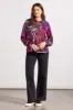 Printed Challis Raglan Sleeve Blouse With Pleated Details-Alpine Green sold by Tribal