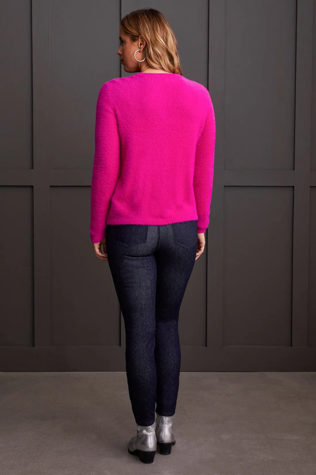 SWEATER CARDIGAN WITH FANCY BUTTONS-Deep magenta sold by Tribal product image thumbnail 4