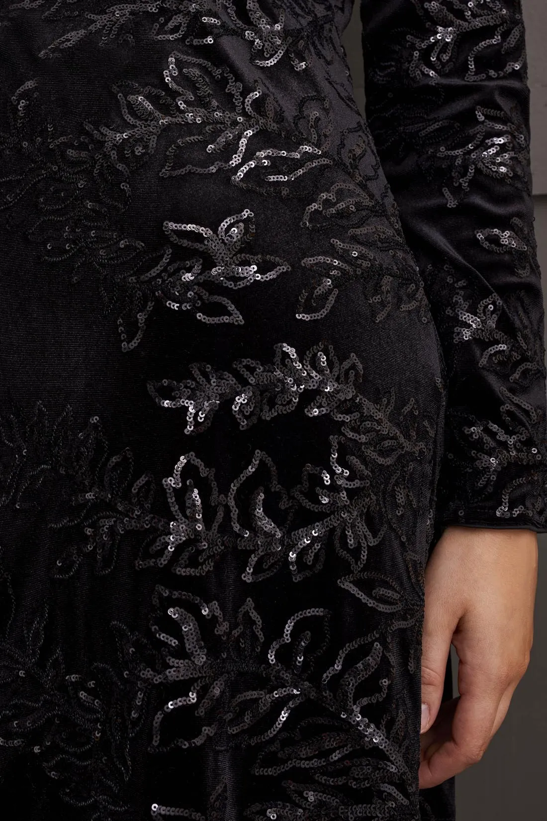 Tribal Femme Sparkle Lined Velvet Dress-Black sold by Tribal product image thumbnail 3