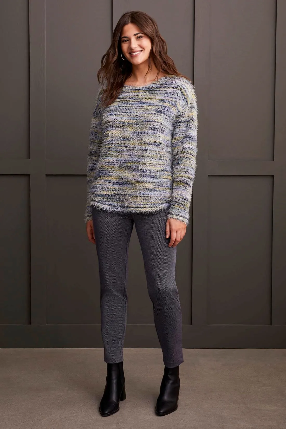 SOFT LUXE EYELASH SWEATER-Orchid sold by Tribal