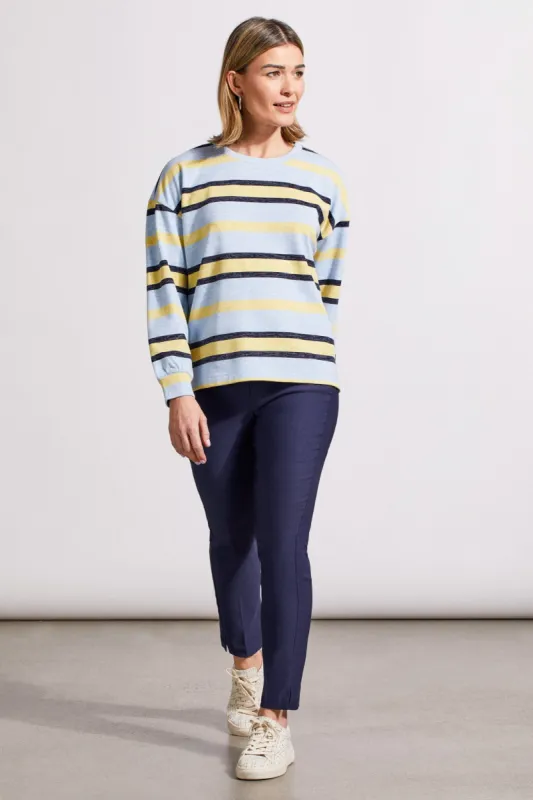STRIPE KNIT CREW NECK TOP-Glacier sold by Tribal