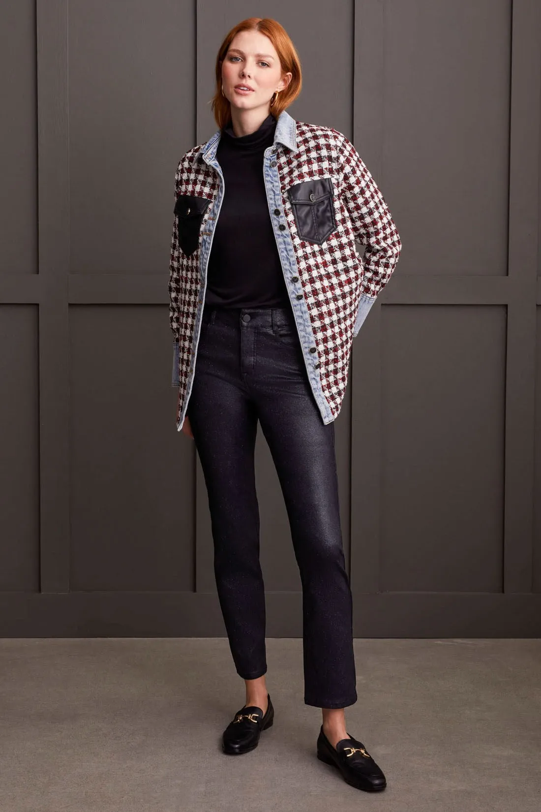 Sophia Curvy Caviar Glitz Slim Jeans-Black sold by Tribal product image thumbnail 4