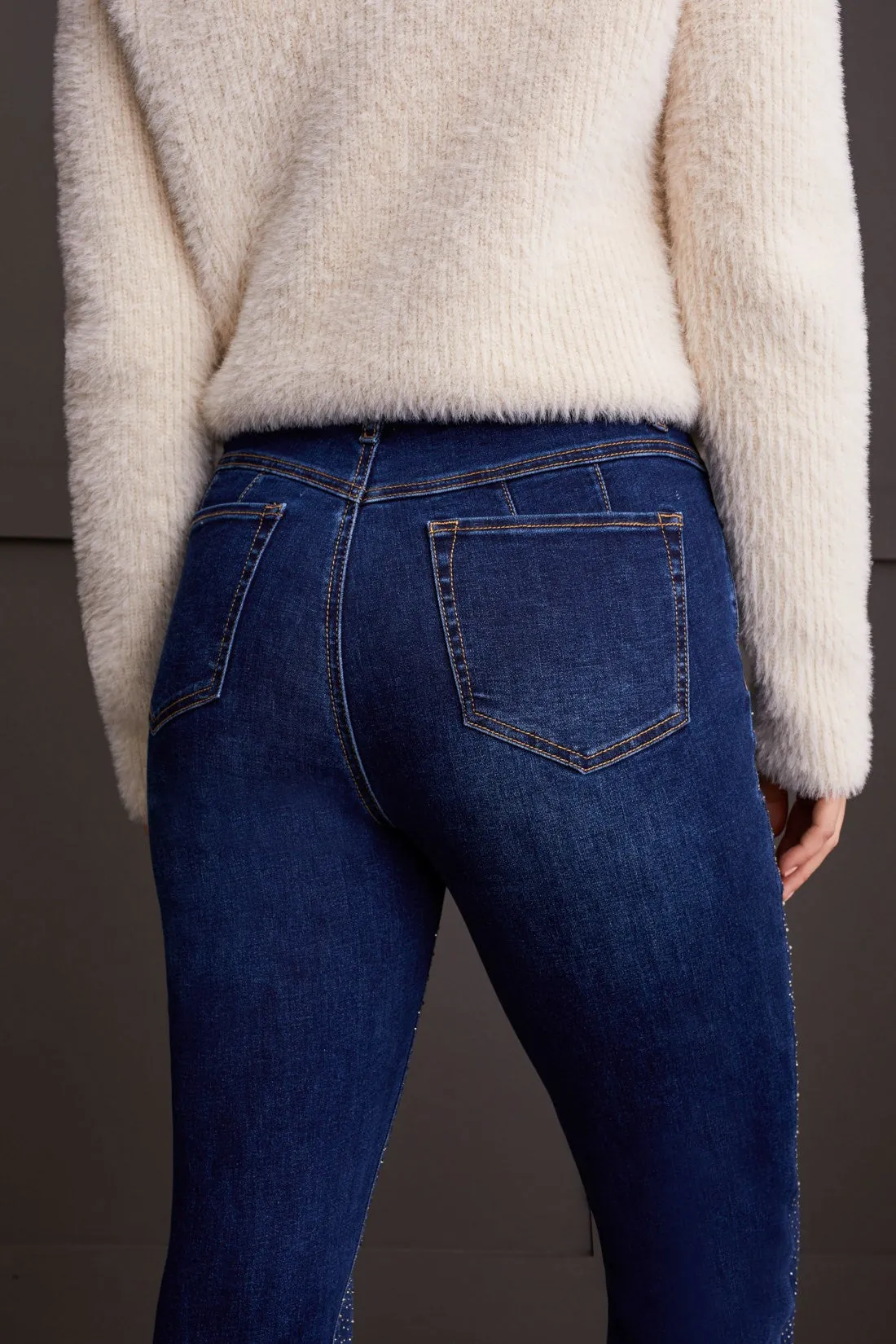 Sparkle Sophia Curvy Slim Ankle Jeans-Midnight sold by Tribal product image thumbnail 3