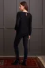 Fancy Lace Top With Integrated Cami-Black sold by Tribal