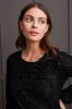 Fancy Lace Top With Integrated Cami-Black sold by Tribal