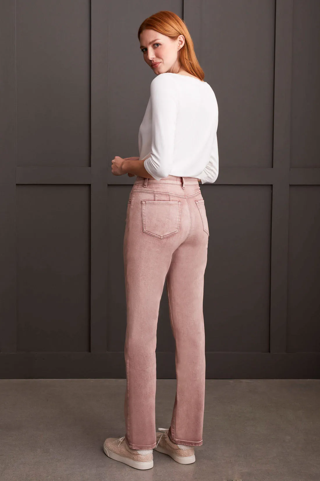 Sophia Curvy Straight Leg Jeans With Colored Wash-Cedar Wood sold by Tribal product image thumbnail 4