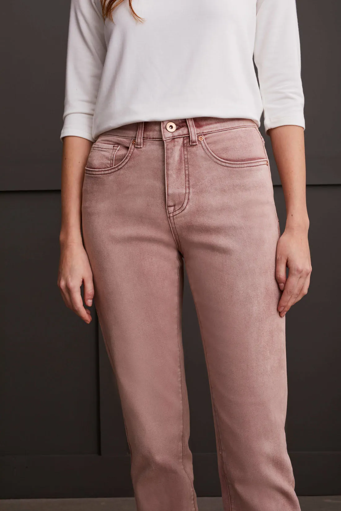 Sophia Curvy Straight Leg Jeans With Colored Wash-Cedar Wood sold by Tribal product image thumbnail 2