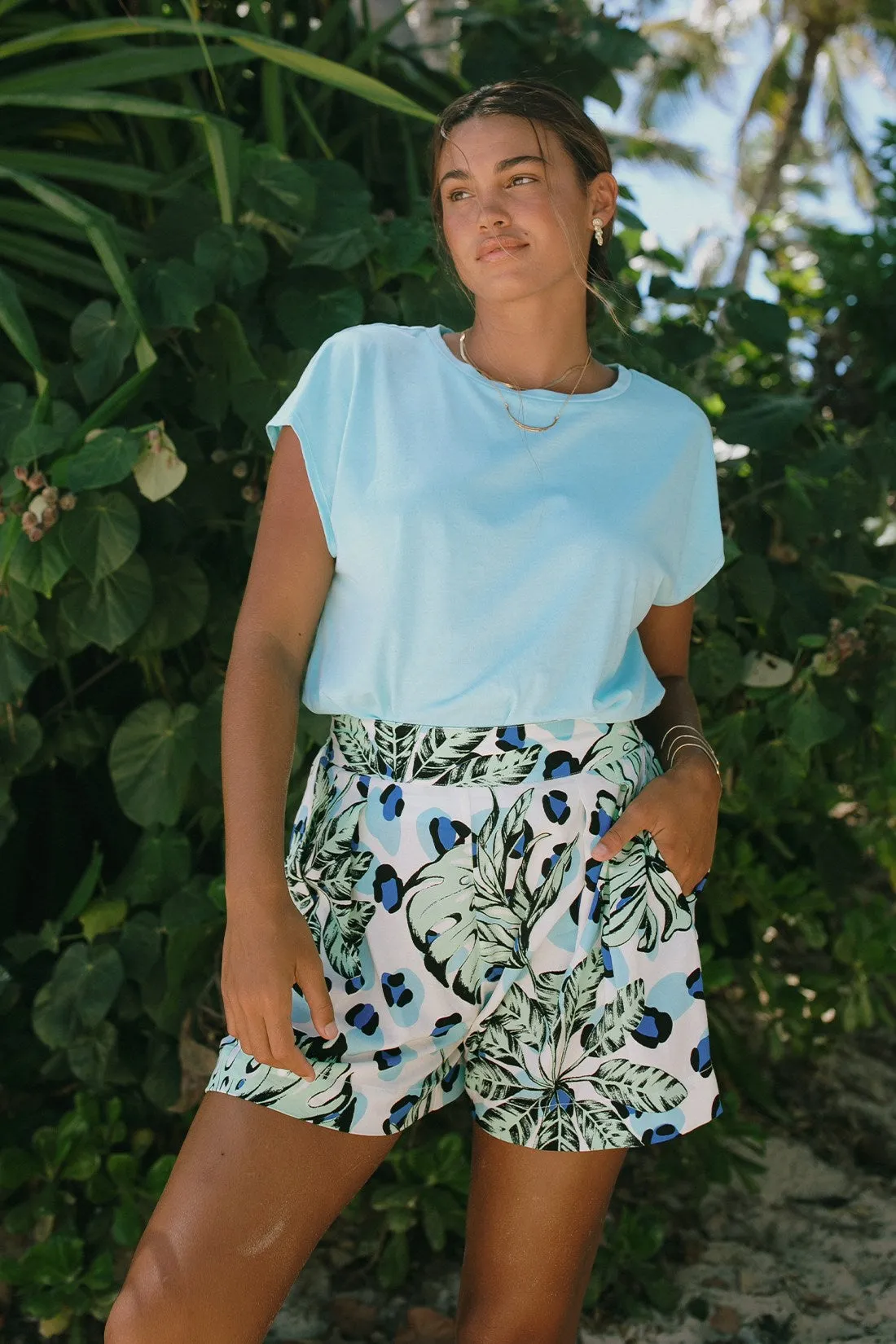 Havana Pull-On Pleated Front Short-Havana sold by Tribal product image thumbnail 2