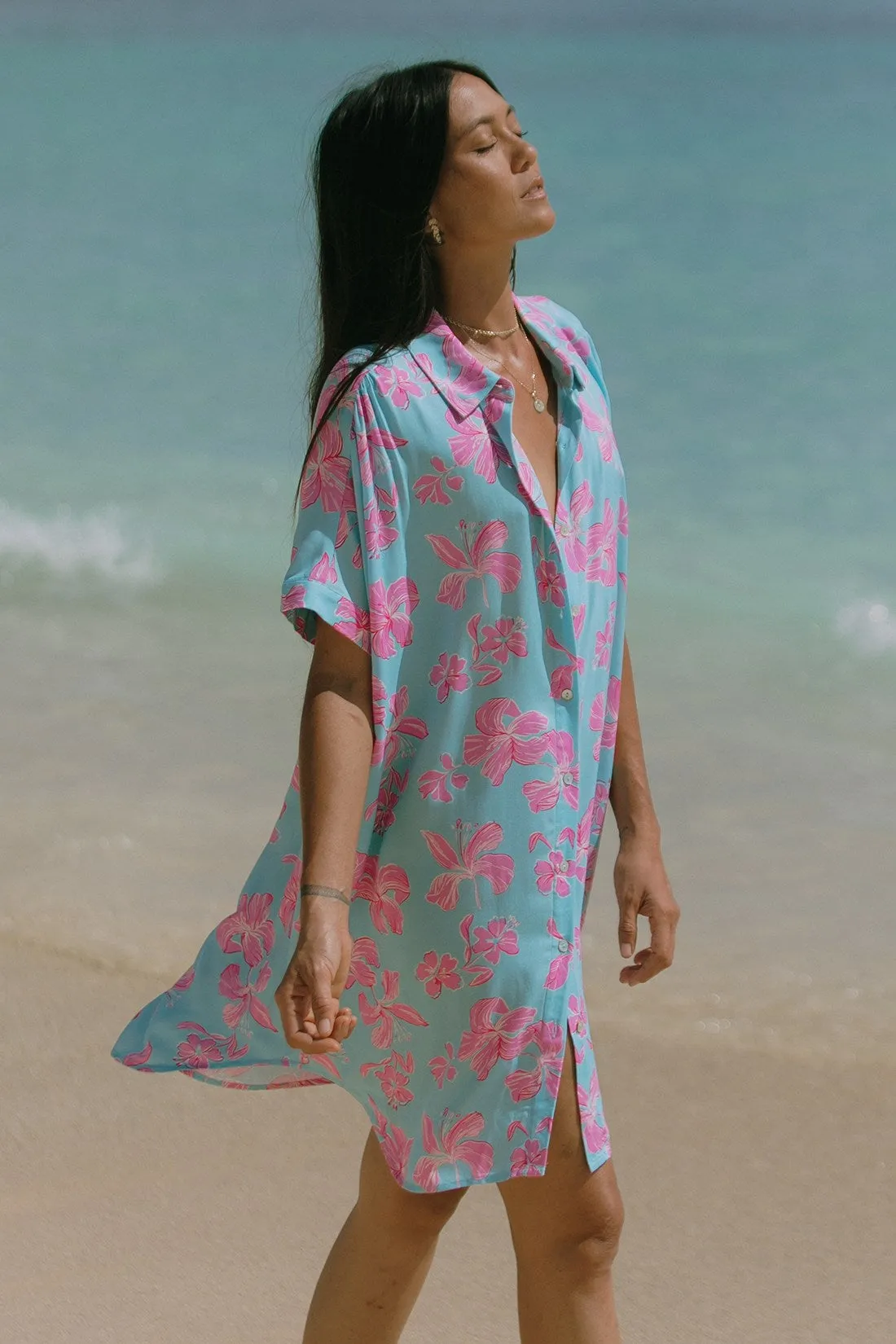 Kihei Printed Short-Sleeve Shirt Dress-Kihei sold by Tribal product image thumbnail 3