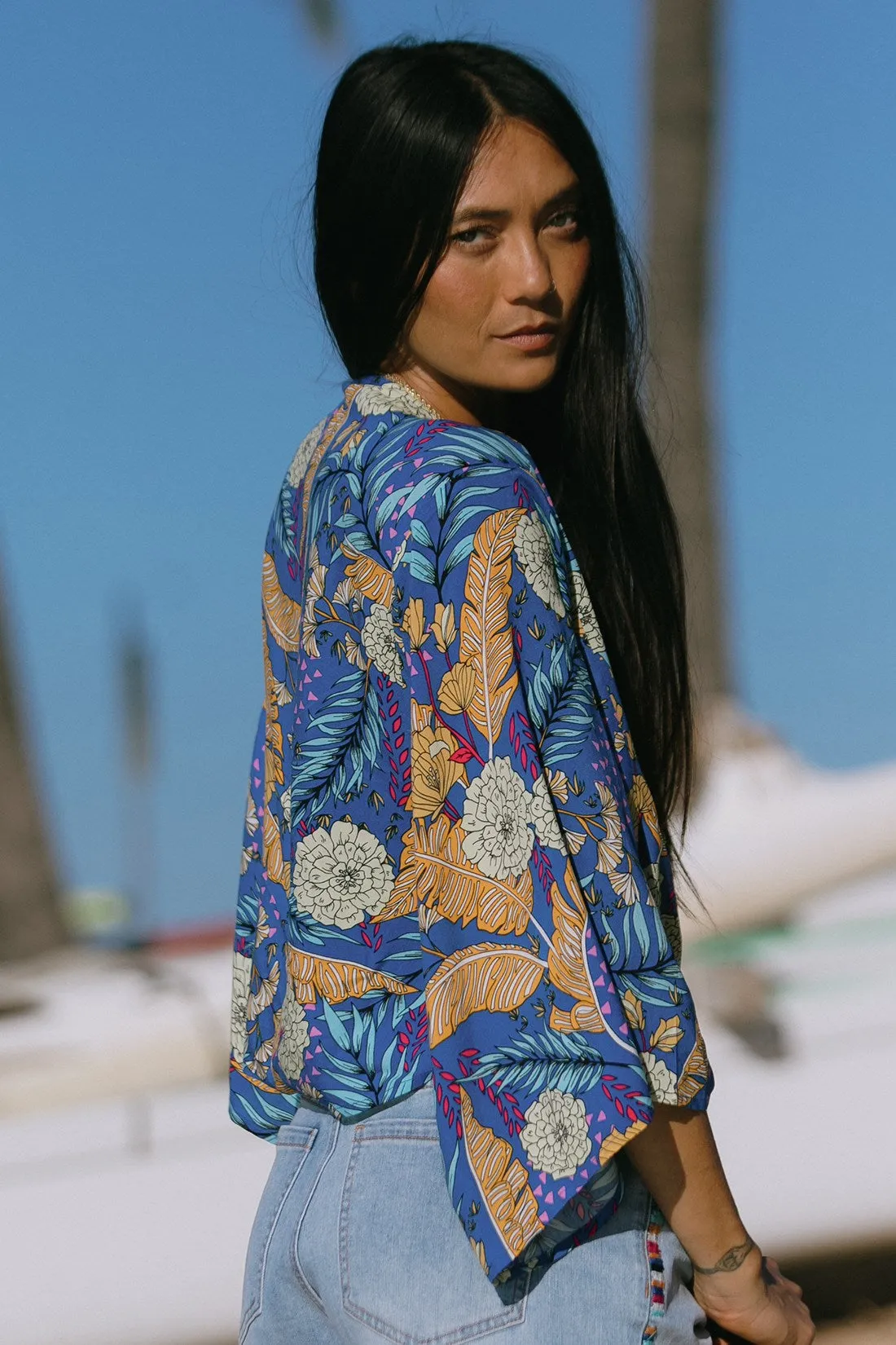 Morocco Front-Tie Kimono Top-Morocco sold by Tribal product image thumbnail 4