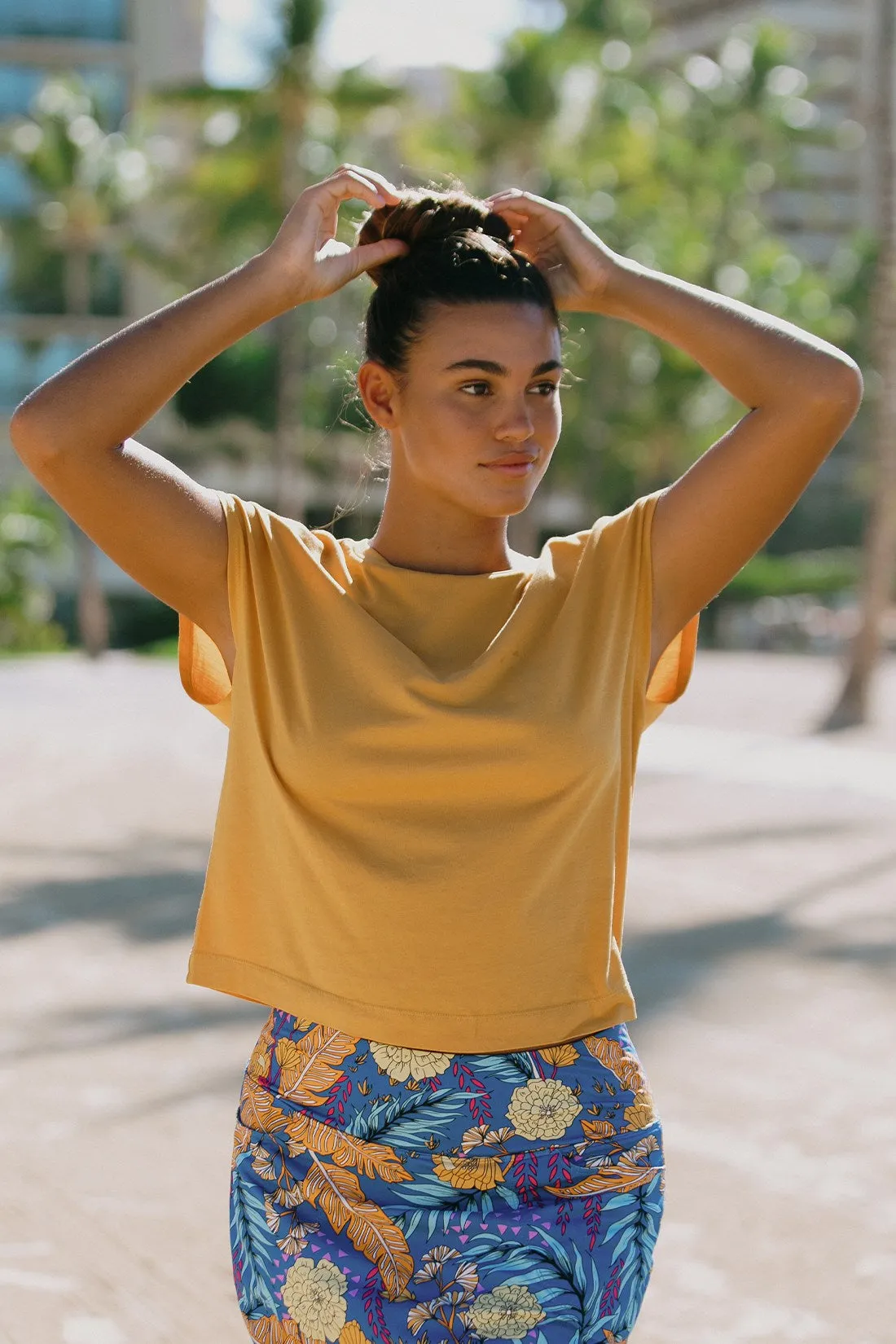 Honeygold Cap-Sleeve Crewneck Top-Honeygold sold by Tribal product image thumbnail 2