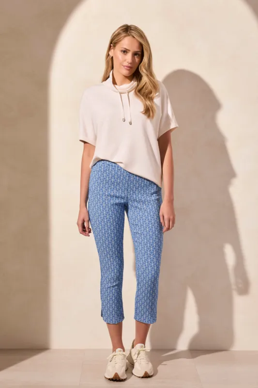 Jacquard Print Pull-On Capri-Riviera sold by Tribal
