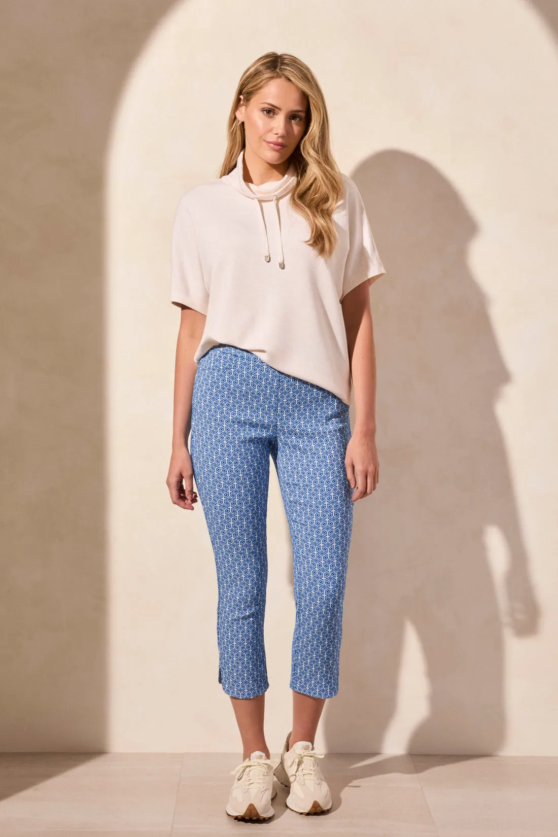 Jacquard Print Pull-On Capri-Riviera sold by Tribal