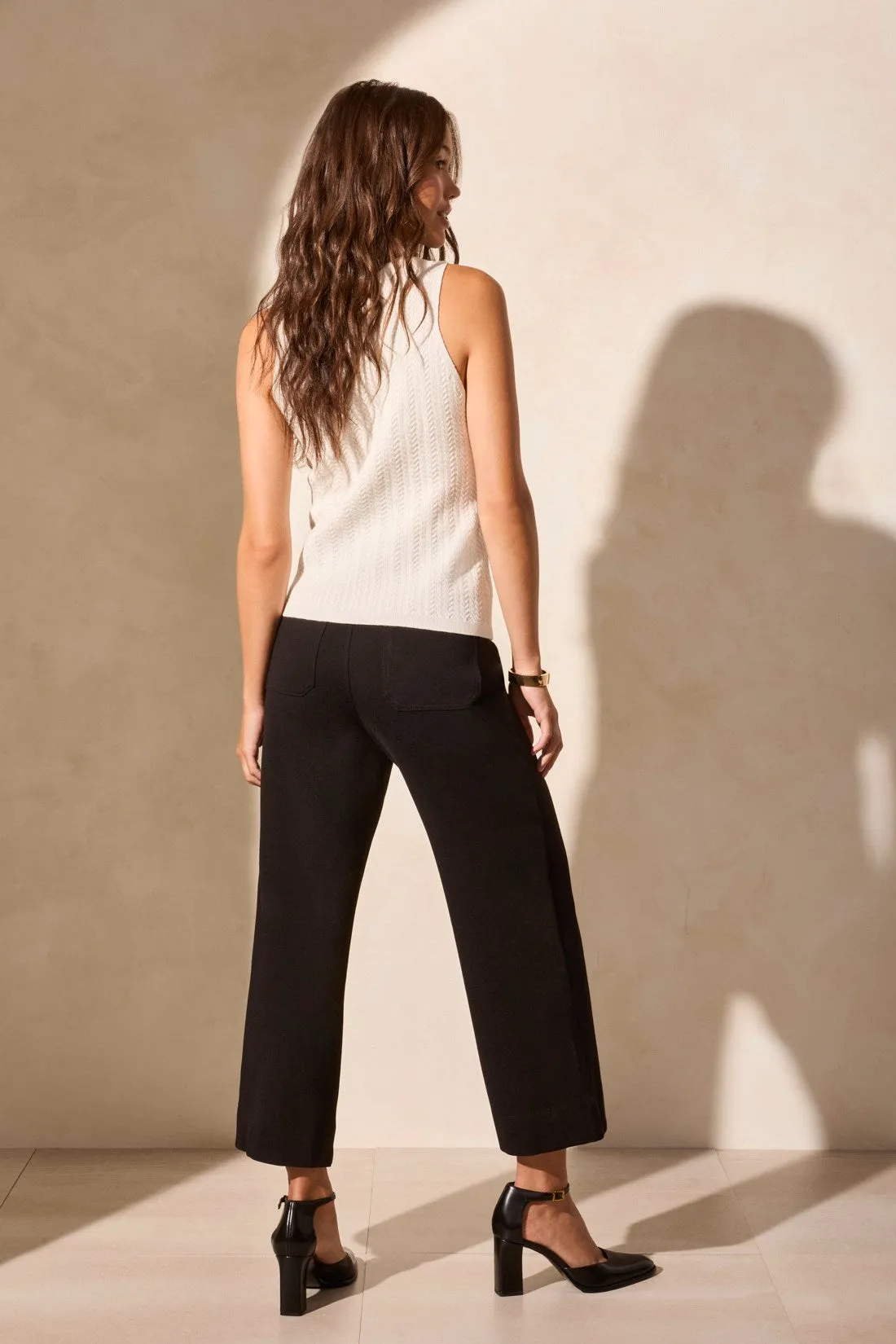 Button-Up Sweater Vest With Wood Buttons-White sold by Tribal product image thumbnail 4