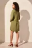 Linen Blend Button-Front Jacket With Chest Pockets-Loden sold by Tribal