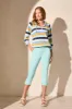 Comfort Stretch Pull-On Capri With Hem Vent-Oasis sold by Tribal