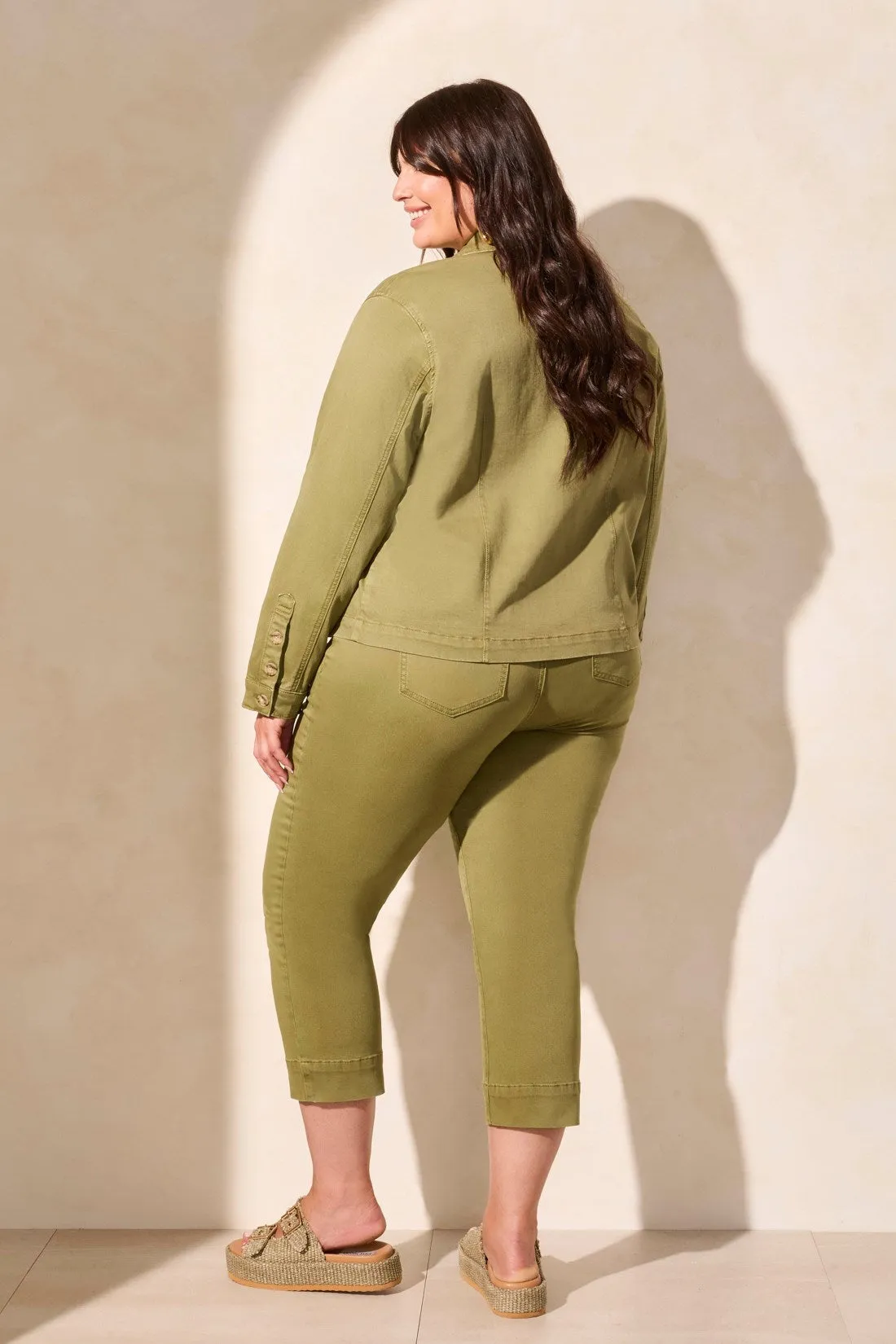 Comfort Stretch Button-Front Denim Jacket-Loden sold by Tribal product image thumbnail 4