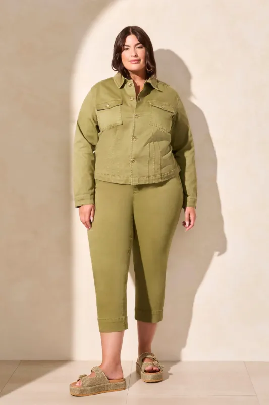 Comfort Stretch Button-Front Denim Jacket-Loden sold by Tribal