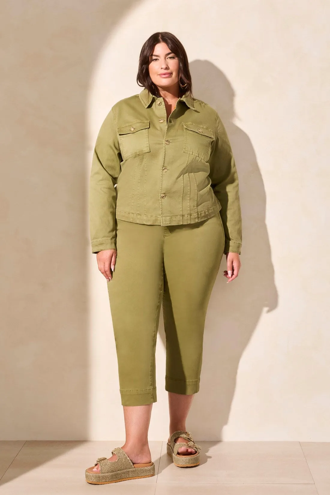 Comfort Stretch Button-Front Denim Jacket-Loden sold by Tribal