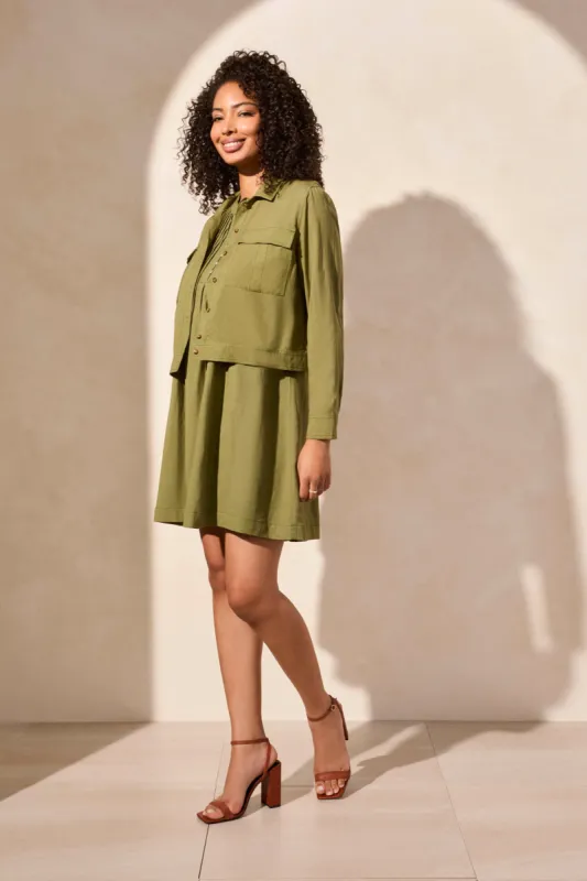 Comfort Stretch Button-Front Denim Jacket-Loden sold by Tribal