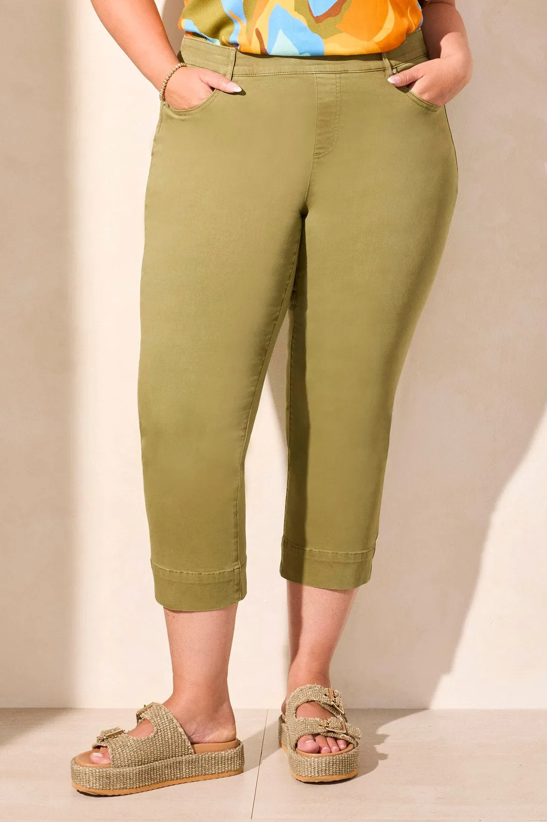 Pull-On Kick Flare Capri-Loden sold by Tribal product image thumbnail 3