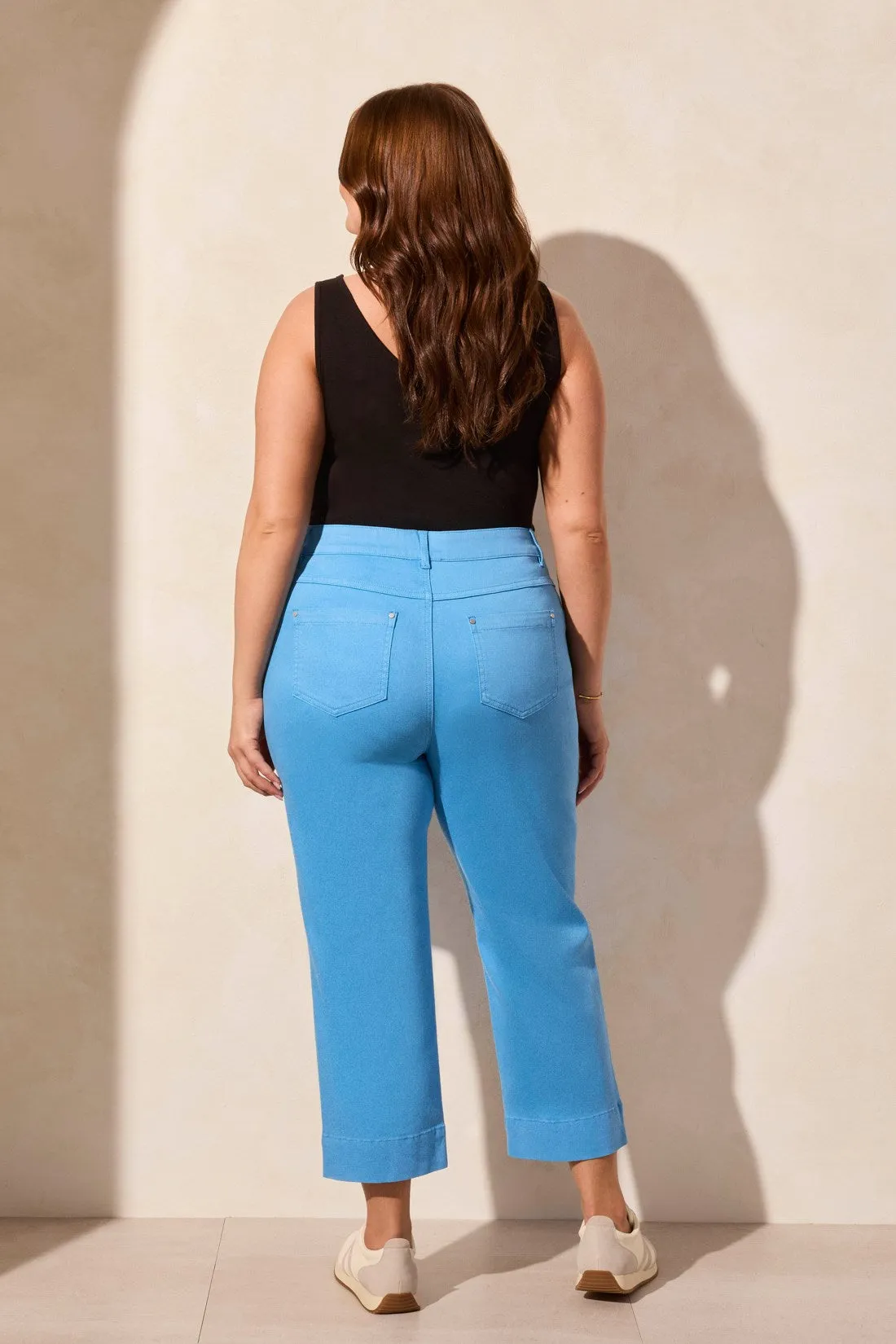 Pull-On Kick Flare Capri-Deep Sea sold by Tribal product image thumbnail 4